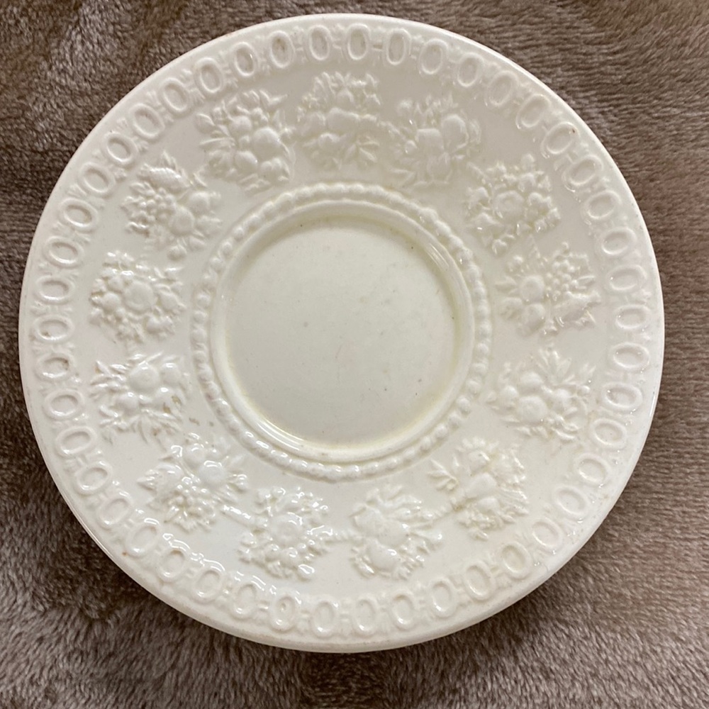 Antique Wedgewood Saucer 5 inches-off white